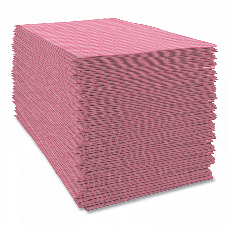 Tuff-Job Foodservice Towels, 12 x 24, Pink/White, 200/Carton (W900)