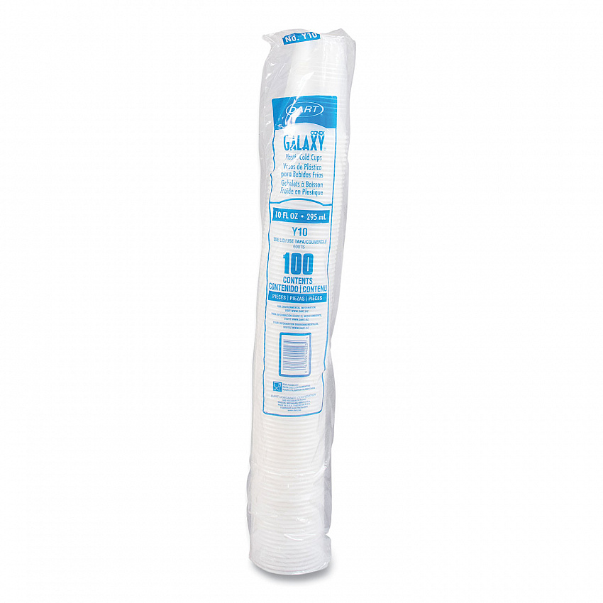 Galaxy Translucent Cups, 10 oz, Plastic, 100/Pack (Y10PK)