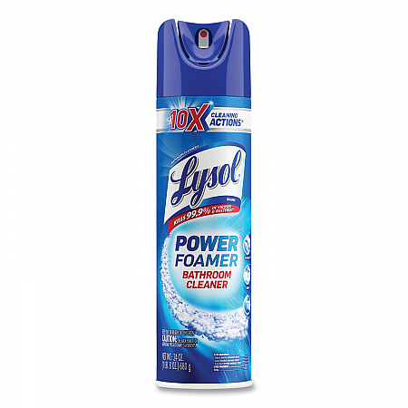 Power Foam Bathroom Cleaner, Unscented, 24 oz Aerosol Spray, 12/Carton (02569CT)