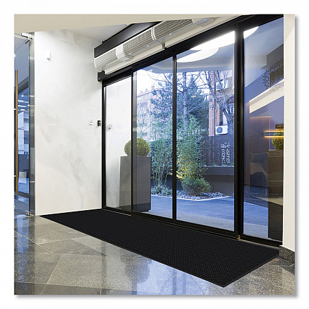 Absorba Select Entry Mat, Rectangular, Pepper/Black Crush-Resistant Needle-Punched Surface, 36