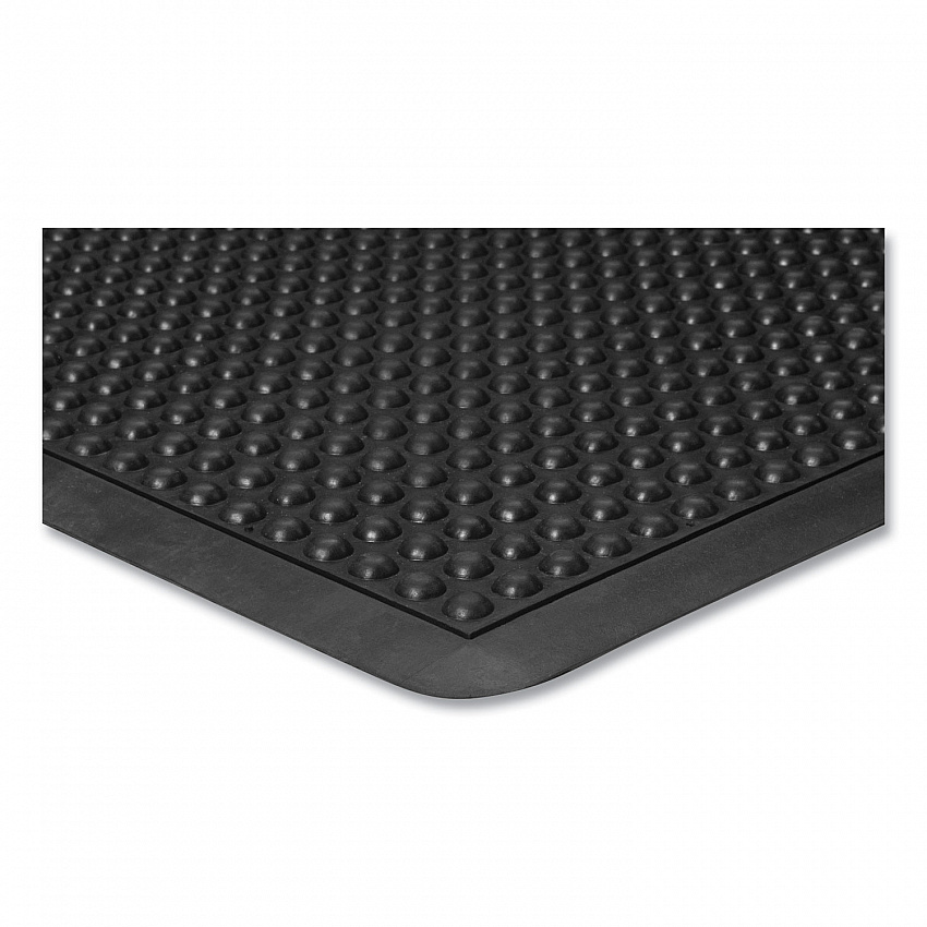 Bubble Flex Anti-Fatigue Mat, Rectangular, Black Crush-Resistant Non-Slip Surface, 36" x 48" (052023)