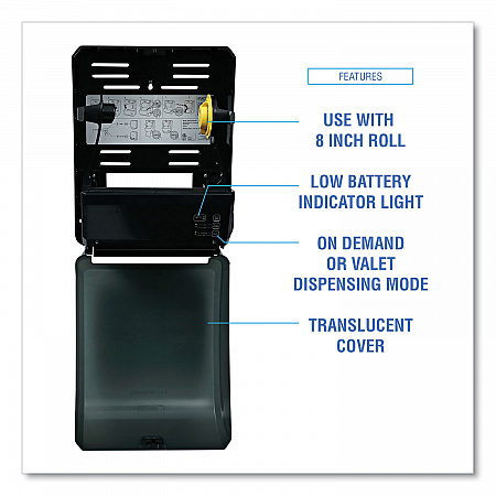 Xtra Electronic Hand Towel Dispenser, 12.31 x 9.31 x 15.94, Black (33GREEN)