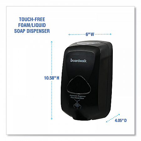 Touch-Free Foam Soap Dispenser, 1,200 mL, 6 x 4.05 x 10.58, Black (42200)