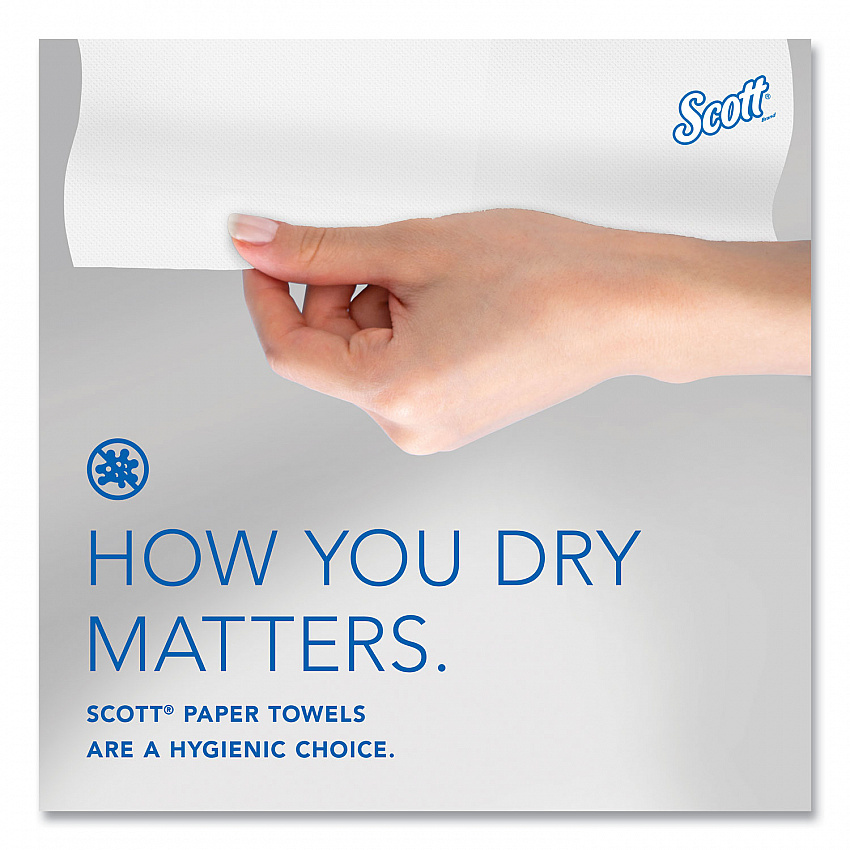 Pro Hard Roll Paper Towels with Absorbency Pockets for Scott Pro Dispenser, Gray Core Only, 1-Ply, 7.5" x 900 ft, 6 Rolls/CT (43960)
