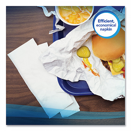 Full Fold Dispenser Napkins, 1-Ply, 13 x 12, White, 375/Pack, 16 Packs/Carton (98740)