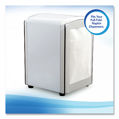 Full Fold Dispenser Napkins, 1-Ply, 13 x 12, White, 375/Pack, 16 Packs/Carton (98740)