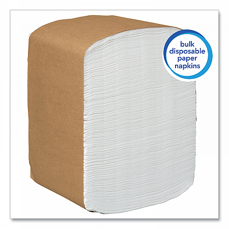 Full Fold Dispenser Napkins, 1-Ply, 13 x 12, White, 375/Pack, 16 Packs/Carton (98740)