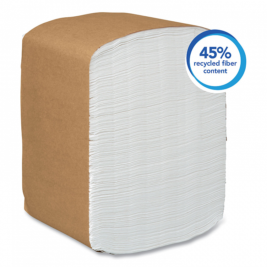 Full-Fold Dispenser Napkins, 1-Ply, 12 x 17, White, 400/Pack, 15 Packs/Carton (98730)