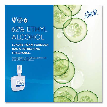 Pro Moisturizing Foam Hand Sanitizer, 1,200 mL Cassette, Fruity Cucumber Scent, 2/Carton (91590)