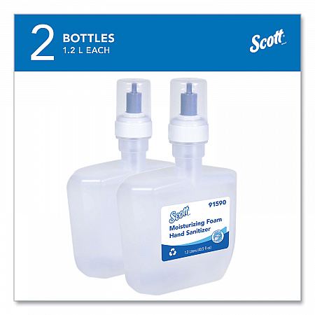 Pro Moisturizing Foam Hand Sanitizer, 1,200 mL Cassette, Fruity Cucumber Scent, 2/Carton (91590)