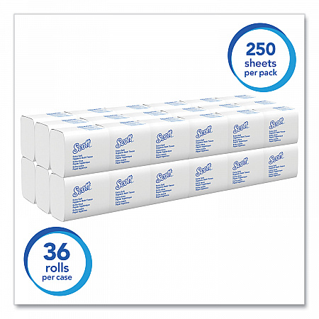 Hygienic Bath Tissue, Septic Safe, 2-Ply, White, 250 Sheets/Pack, 36 Packs/Carton (48280)