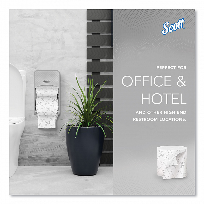 Pro Small Core High Capacity/SRB Bath Tissue, Septic Safe, 2-Ply, White, 1,100 Sheets/Roll, 36 Rolls/Carton (47305)