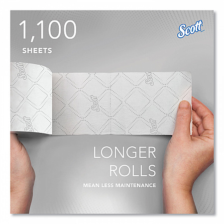 Pro Small Core High Capacity/SRB Bath Tissue, Septic Safe, 2-Ply, White, 1,100 Sheets/Roll, 36 Rolls/Carton (47305)