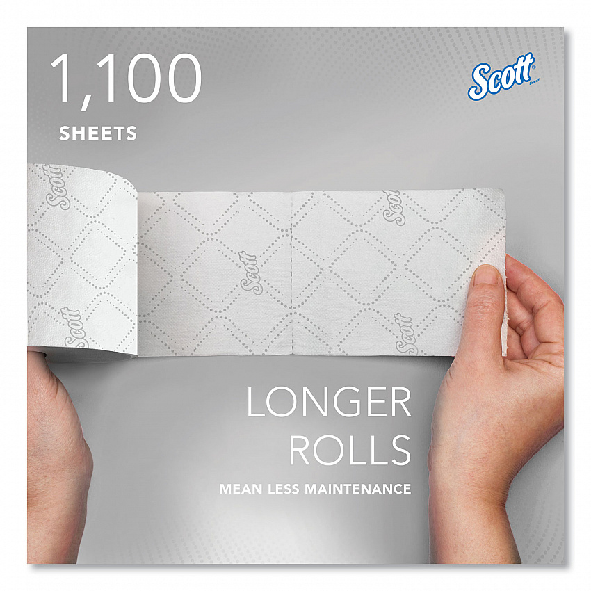Pro Small Core High Capacity/SRB Bath Tissue, Septic Safe, 2-Ply, White, 1,100 Sheets/Roll, 36 Rolls/Carton (47305)