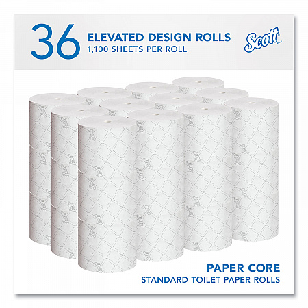Pro Small Core High Capacity/SRB Bath Tissue, Septic Safe, 2-Ply, White, 1,100 Sheets/Roll, 36 Rolls/Carton (47305)