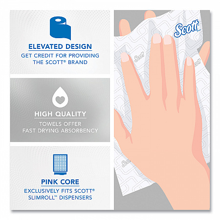 Slimroll Towels, 1-Ply, 8