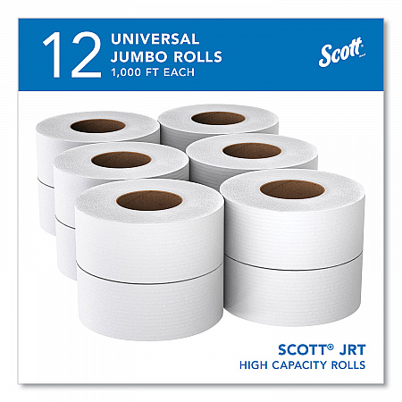 Essential JRT Jumbo Roll Bathroom Tissue, Septic Safe, 2-Ply, 3.55