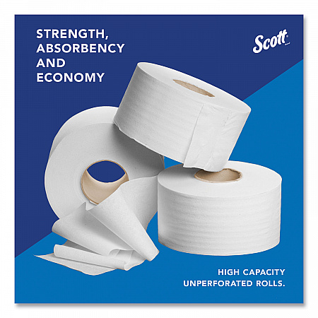 Essential JRT Jumbo Roll Bathroom Tissue, Septic Safe, 2-Ply, 3.55
