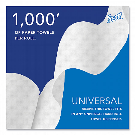 Essential High Capacity Hard Roll Towels for Business, Absorbency Pockets, 1-Ply, 8