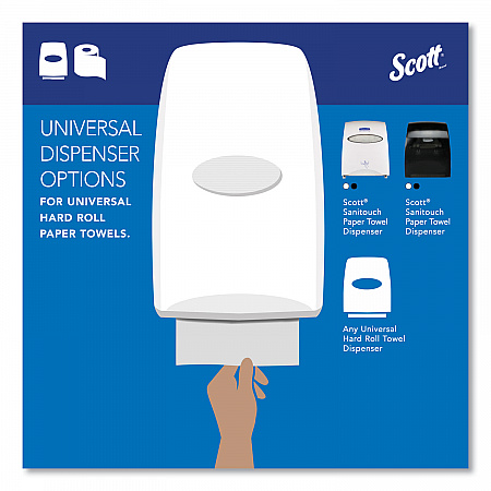 Essential 100% Recycled Fiber Hard Roll Towel, 1-Ply, 8