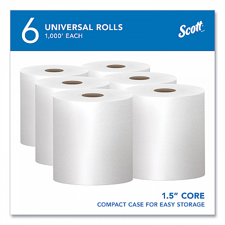 Essential High Capacity Hard Roll Towels for Business, 1-Ply, 8