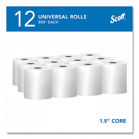 Essential Hard Roll Towels for Business, Absorbency Pockets, 1-Ply, 8