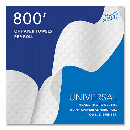 Essential 100% Recycled Fiber Hard Roll Towel, 1-Ply, 8