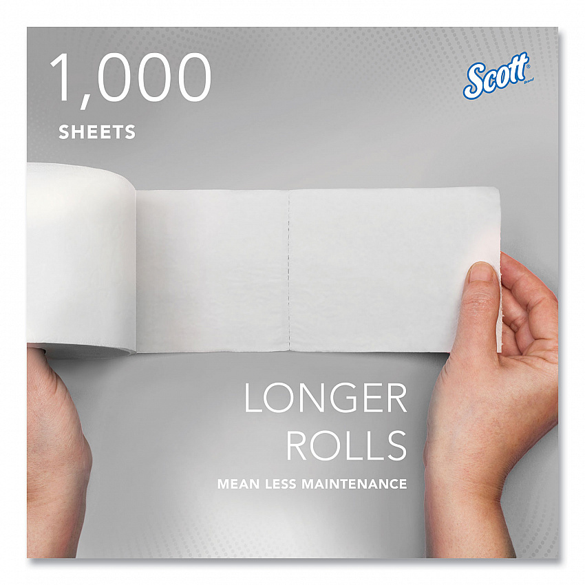 Essential Coreless SRB Bathroom Tissue, Septic Safe, 2-Ply, White, 1,000 Sheets/Roll, 36 Rolls/Carton (04007)