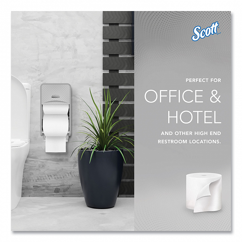 Essential Coreless SRB Bathroom Tissue, Septic Safe, 2-Ply, White, 1,000 Sheets/Roll, 36 Rolls/Carton (04007)