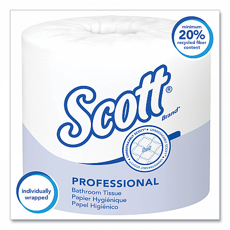 Essential Standard Roll Bathroom Tissue for Business, Septic Safe, 1-Ply, White, 1,210 Sheets/Roll, 80 Rolls/Carton (05102CT)