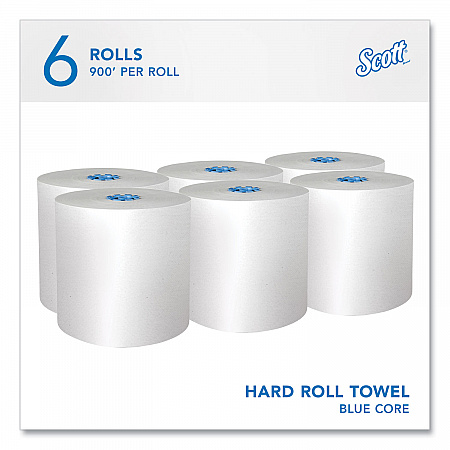 Pro Hard Roll Paper Towels with Absorbency Pockets for Scott Pro Dispenser, Blue Core Only, 1-Ply, 7.5