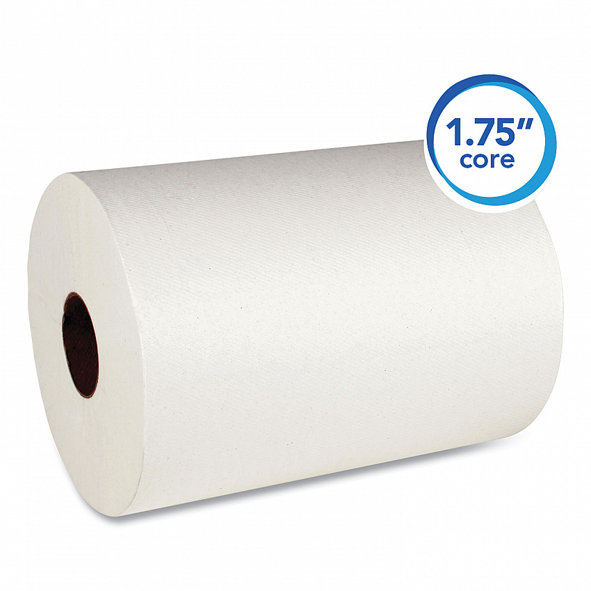 Slimroll Towels, Absorbency Pockets, 8" x 580 ft, White, 6 Rolls/Carton (12388)