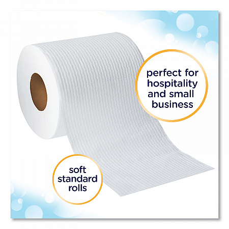 Clean Care Bathroom Tissue, Septic Safe, 1-Ply, White, 170 Sheets/Roll, 48 Rolls/Carton (12456)