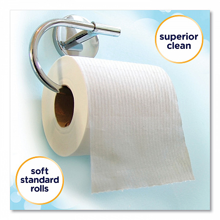 Clean Care Bathroom Tissue, Septic Safe, 1-Ply, White, 170 Sheets/Roll, 48 Rolls/Carton (12456)