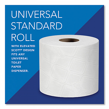 Essential Standard Roll Bathroom Tissue for Business, Septic Safe, 2-Ply, White, 550 Sheets/Roll, 80 Rolls/Carton (04460)