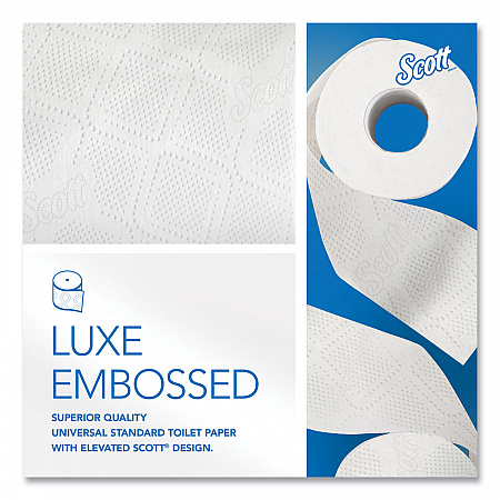 Essential Standard Roll Bathroom Tissue for Business, Septic Safe, 2-Ply, White, 550 Sheets/Roll, 80 Rolls/Carton (04460)