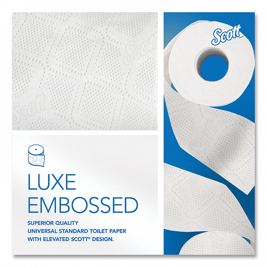 Essential Standard Roll Bathroom Tissue for Business, Septic Safe, 2-Ply, White, 550 Sheets/Roll, 80 Rolls/Carton (04460)