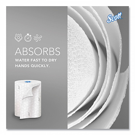 Pro Hard Roll Paper Towels with Elevated Scott Design for Scott Pro Dispenser, Blue Core Only, 1-Ply, 1,150 ft, 6 Rolls/CT (25702)