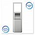 MOD Stainless Steel Recessed Wall Unit with Trash Receptacle, 11 x 4.5 x 54.5 (35370)