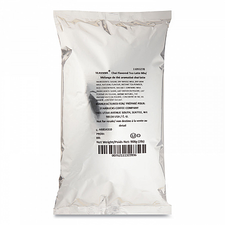 Teavana Chai Tea Latte Mix, 2 lb Bag, 6/Carton (12421380CT)