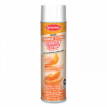 Orange Citrus Crazy Clean, Orange Scent, 19 oz Aerosol Spray, Dozen (985)