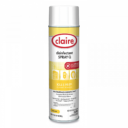 Spray Q Disinfectant, Lemon Scent, 17 oz Aerosol Spray, Dozen (1002)