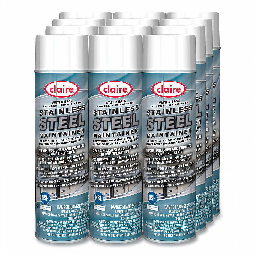 Stainless Steel Maintainer, 16 oz Aerosol Spray, Dozen (844)