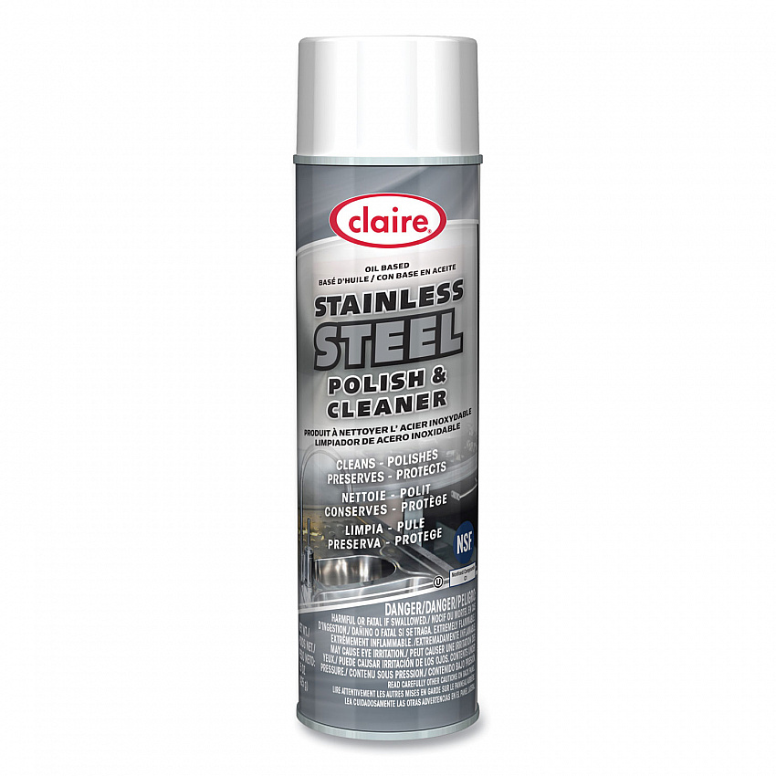 Stainless Steel Polish and Cleaner, 15 oz Aerosol Spray, Dozen (841)