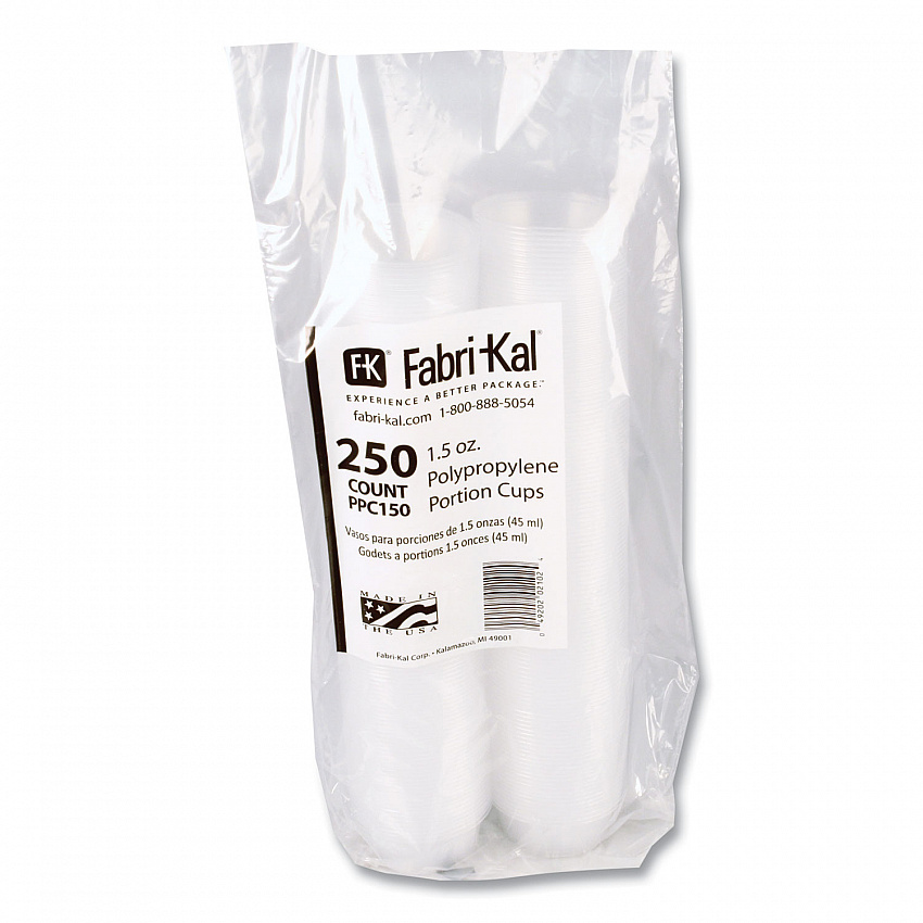 Portion Cups, 1.5 oz, Plastic, Clear, 250/Sleeve, 10 Sleeves/Carton (PPC150)