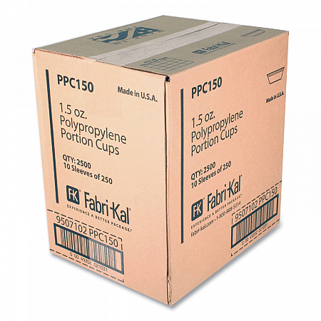 Portion Cups, 1.5 oz, Plastic, Clear, 250/Sleeve, 10 Sleeves/Carton (PPC150)