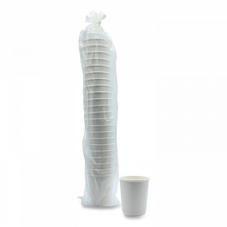 Paper Hot Cups, Double-Walled, 8 oz, White, 500/Carton (DW8HCUP)