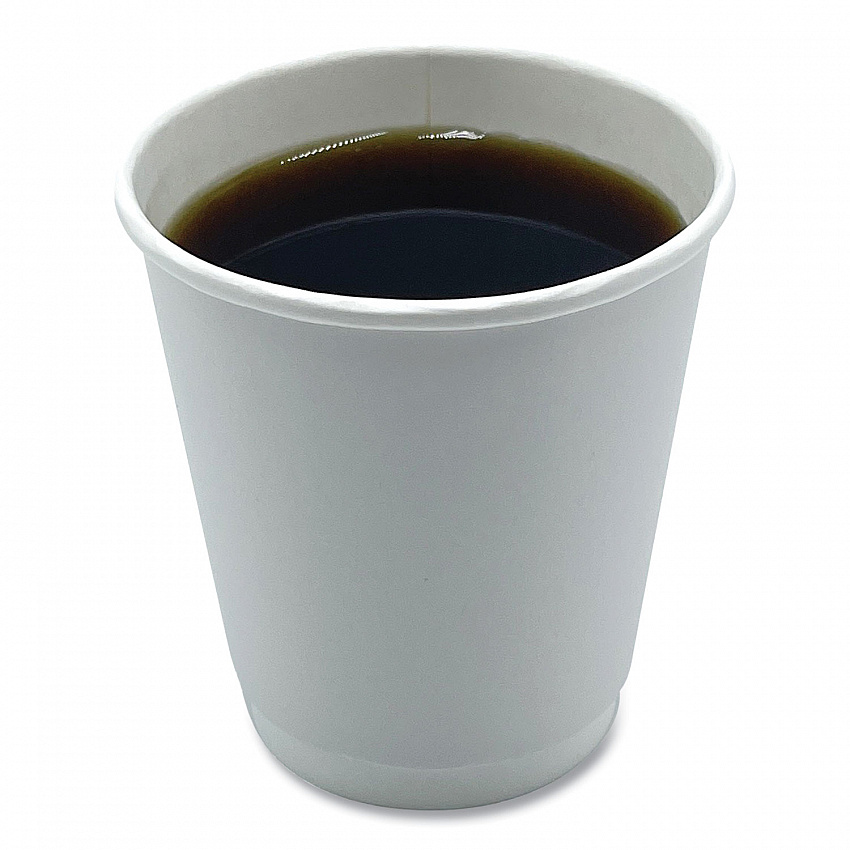 Paper Hot Cups, Double-Walled, 10 oz, White, 500/Carton (DW10HCUP)