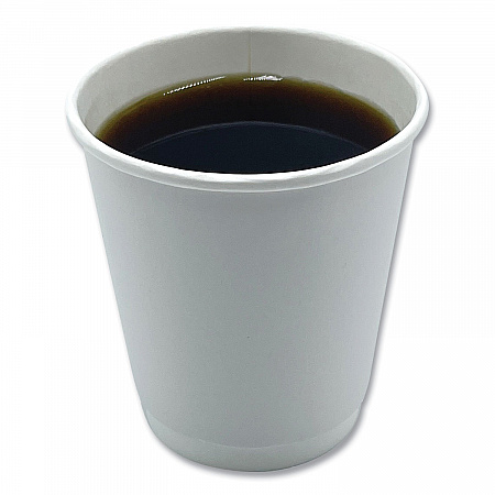 Paper Hot Cups, Double-Walled, 10 oz, White, 25/Pack (DW10HCUPPK)
