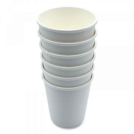 Paper Hot Cups, Double-Walled, 8 oz, White, 500/Carton (DW8HCUP)